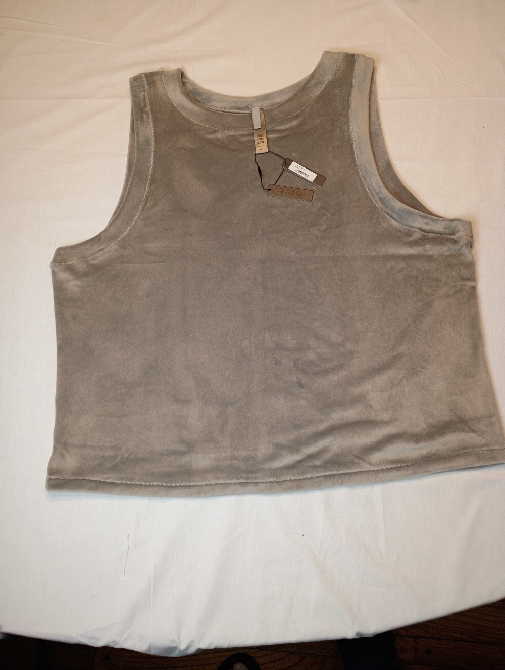 #1108 NWT SKIMS 4X Gray Sleeveless Tank Top Soft Stretch Lounge Minimalist